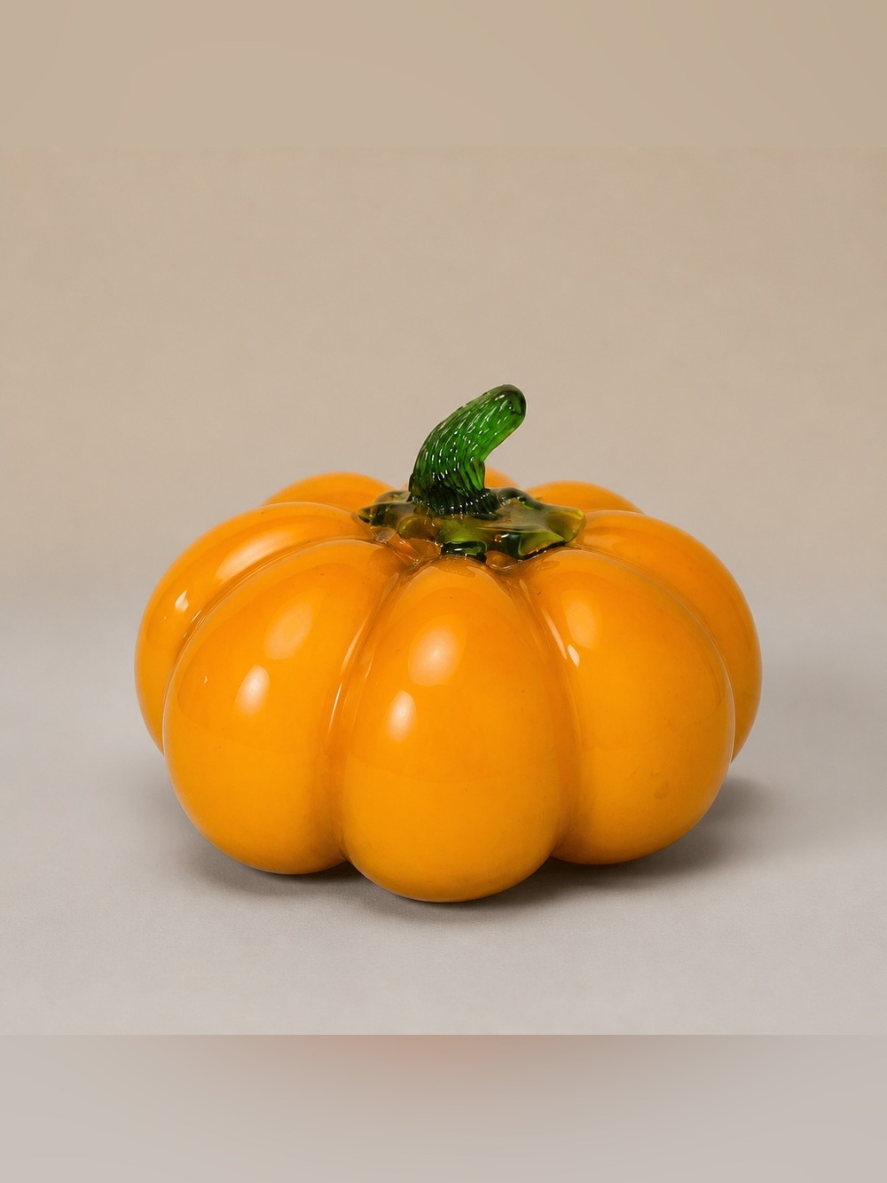 Murano style art glass Pumpkin Decor or Paperweight